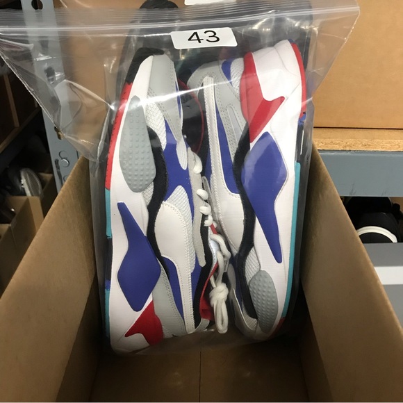 Puma RS-X3 Puzzle White/Red/Blue Athletic Shoes 371570-05 Men's Size 9.5 - Picture 13 of 13